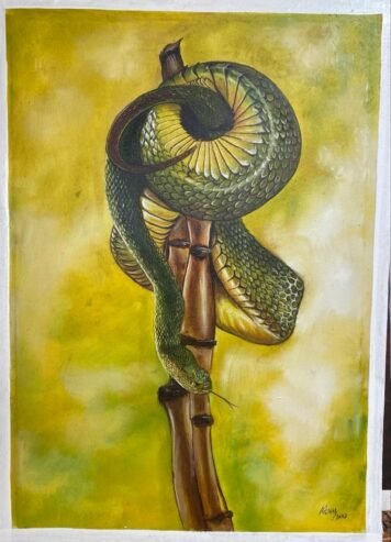 Peinture à huile sur toile ( Serpent)